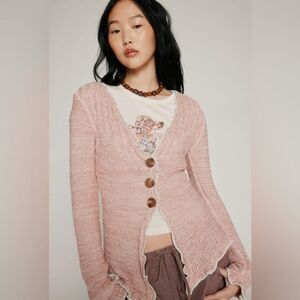 Urban Outfitters | kimchi blue | Women's Pink Cardigan | large